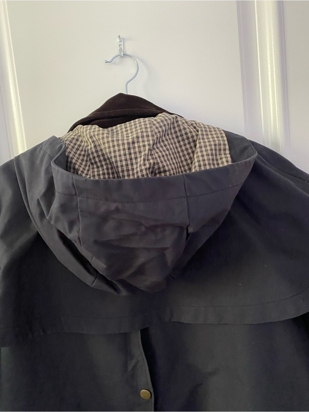 ZARA ZW Collection Viral Hooded Jacket Coat Trench Navy Size S SOLD OUT $179 - Picture 13 of 14